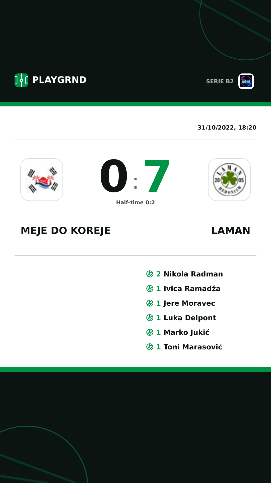 Instagram artwork: Meje DO Koreje 0:7 Laman