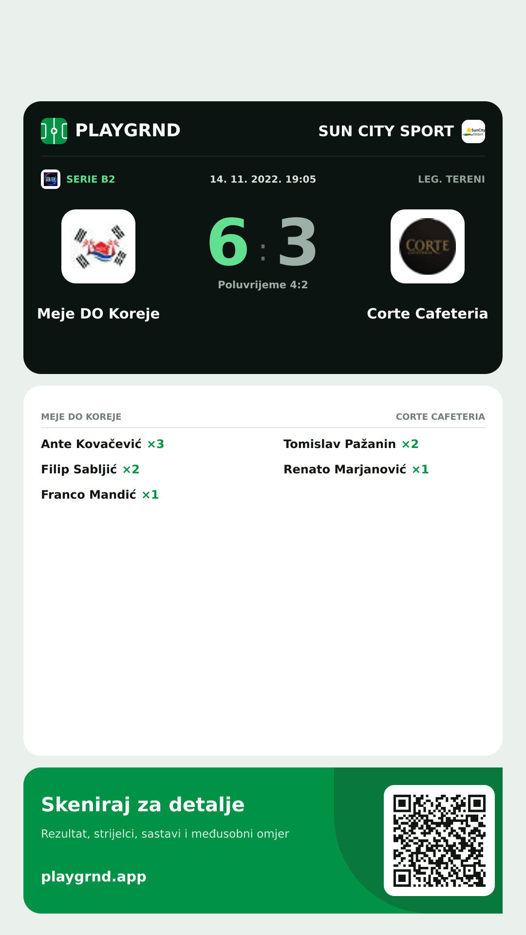 Story slika: Meje DO Koreje 6:3 Corte Cafeteria