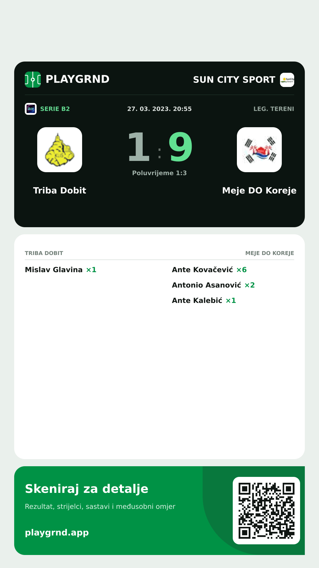 Story slika: Triba Dobit 1:9 Meje DO Koreje