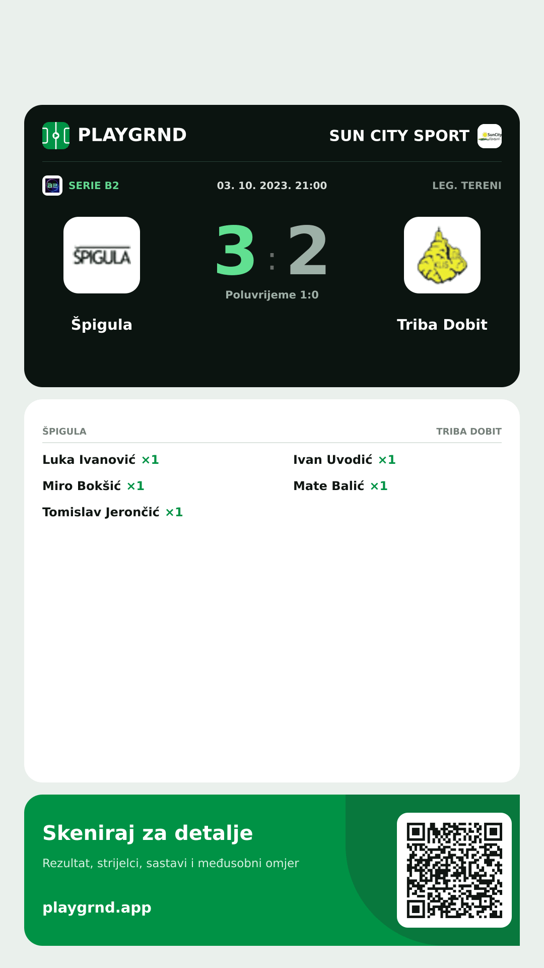 Story slika: Špigula 3:2 Triba Dobit