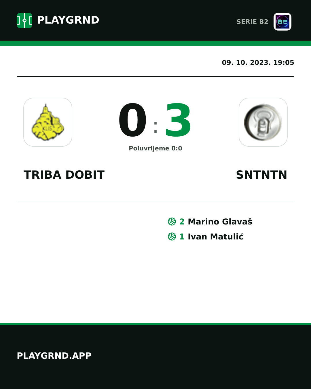 Instagram slika: Triba Dobit 0:3 Sntntn
