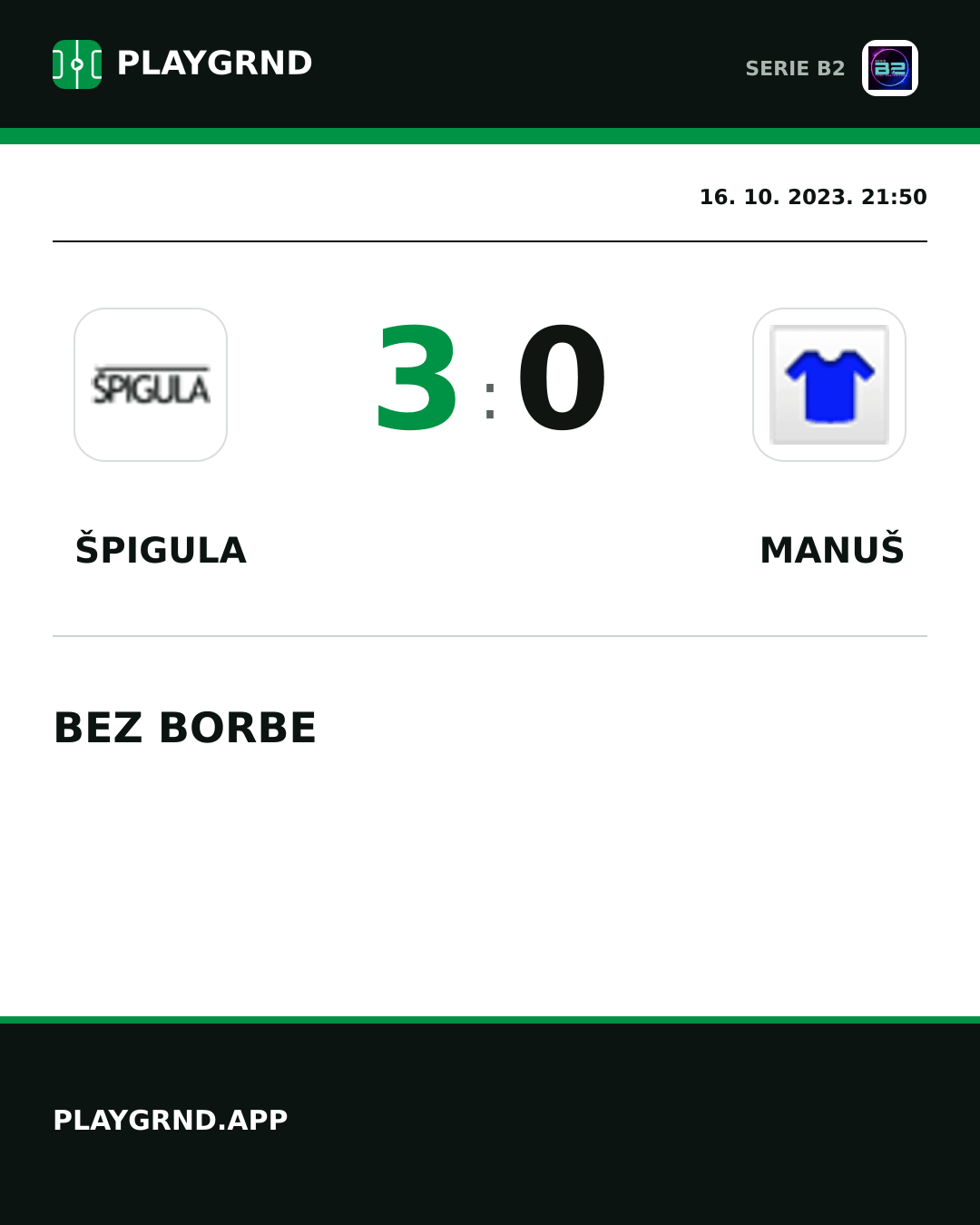 Instagram slika: Špigula 3:0 Manuš