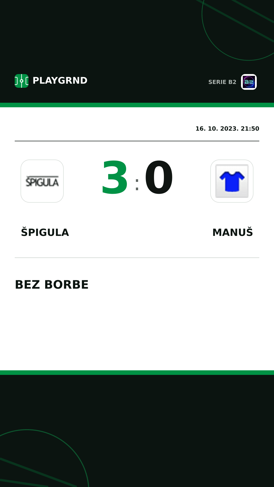 Instagram slika: Špigula 3:0 Manuš