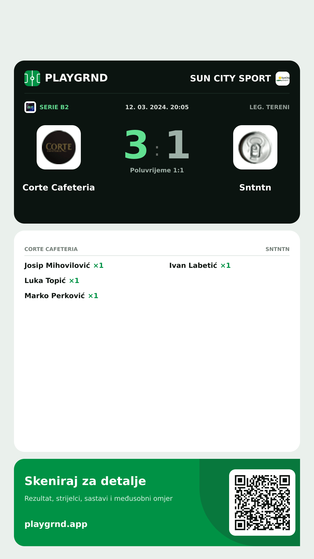Story slika: Corte Cafeteria 3:1 Sntntn