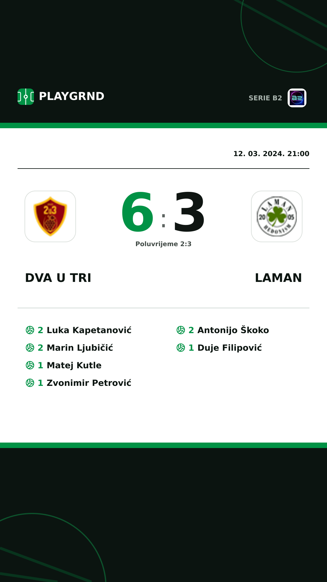 Instagram slika: Dva U Tri 6:3 Laman
