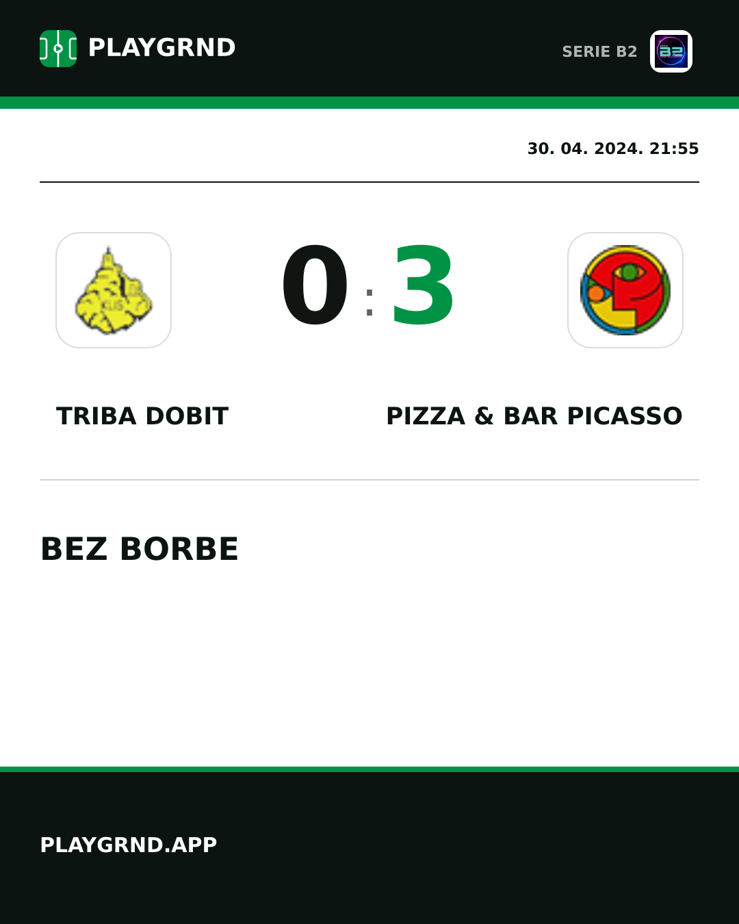 Instagram slika: Triba Dobit 0:3 Pizza & Bar Picasso