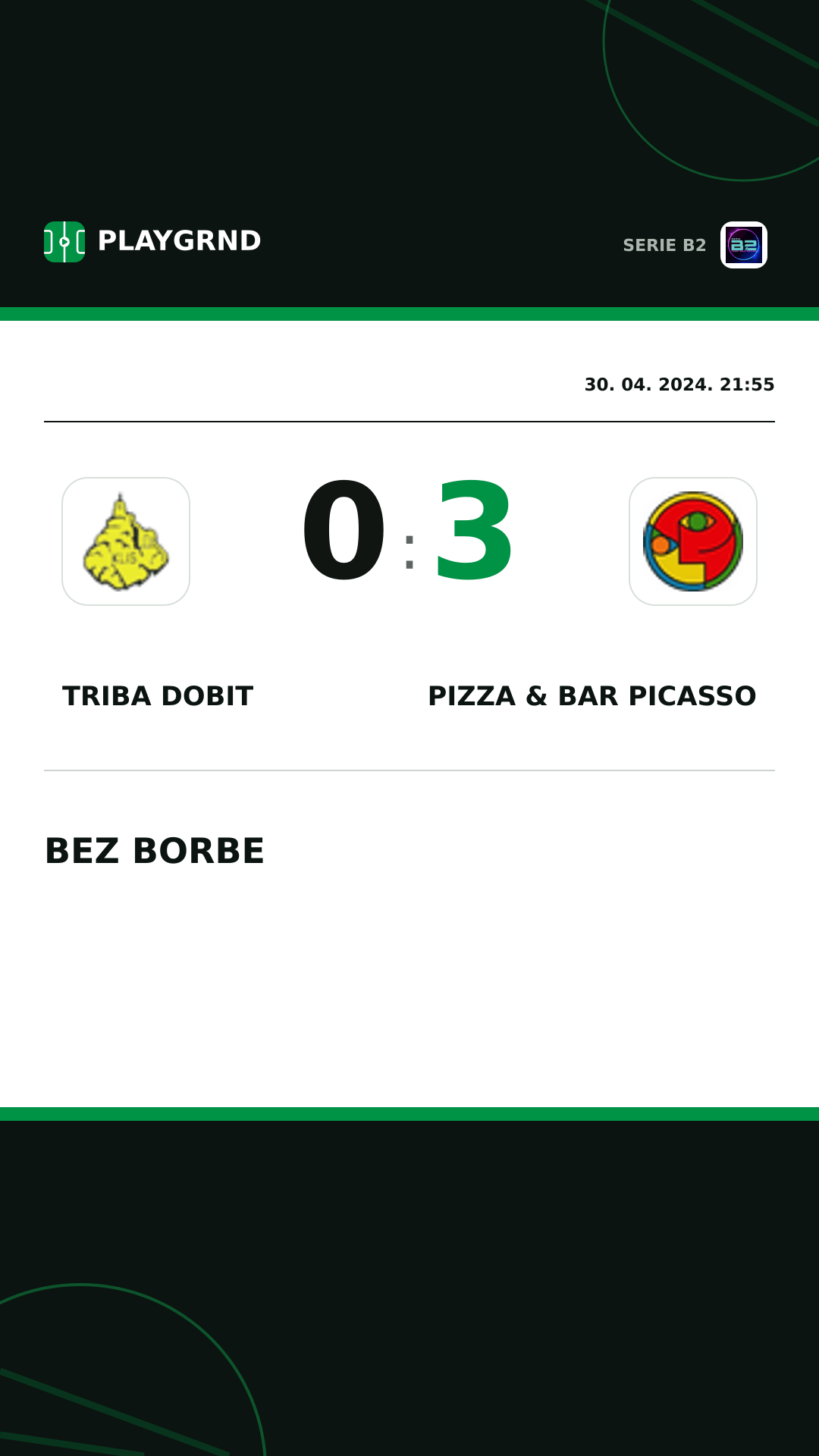 Instagram slika: Triba Dobit 0:3 Pizza & Bar Picasso