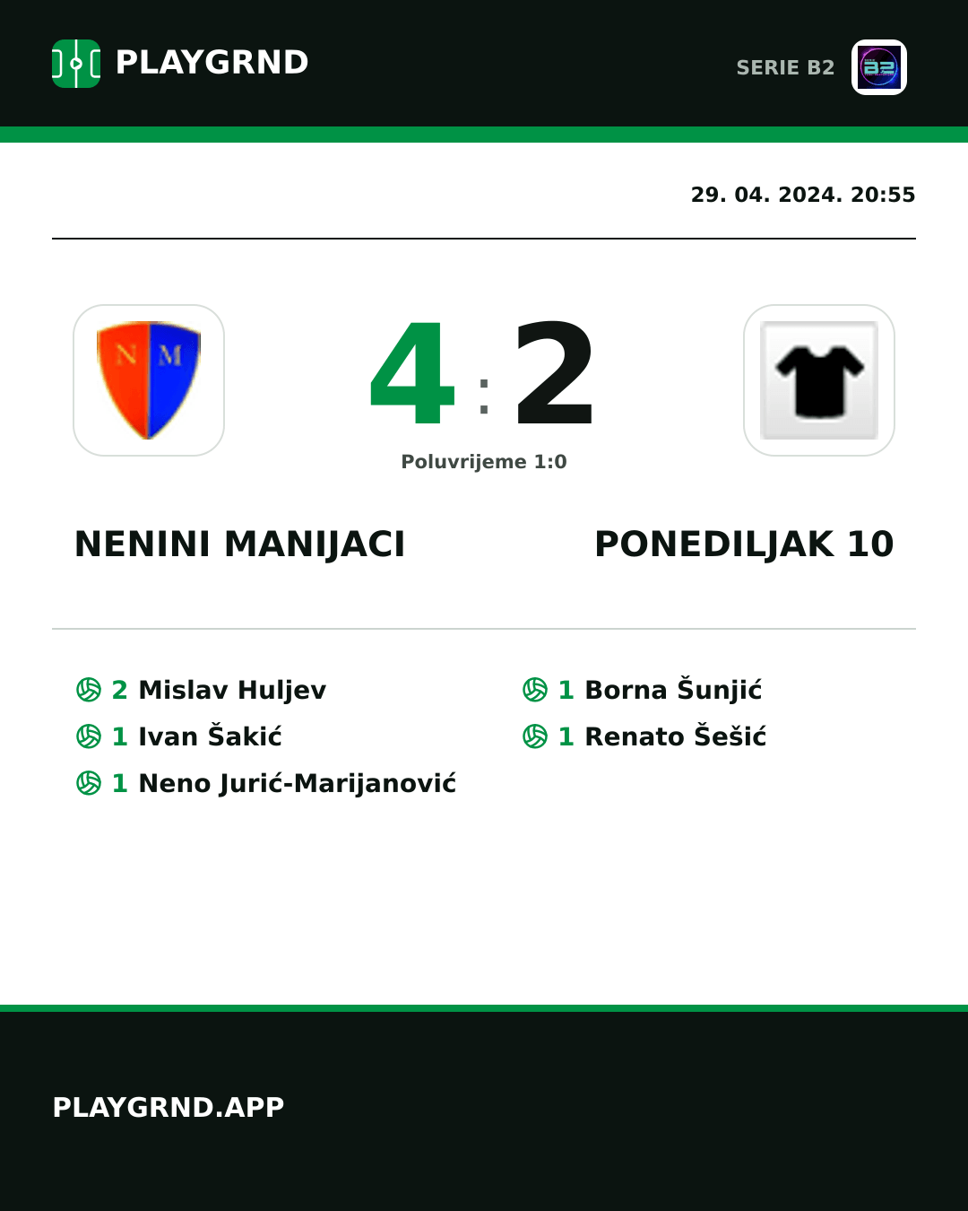 Instagram slika: Nenini Manijaci 4:2 Ponediljak 10