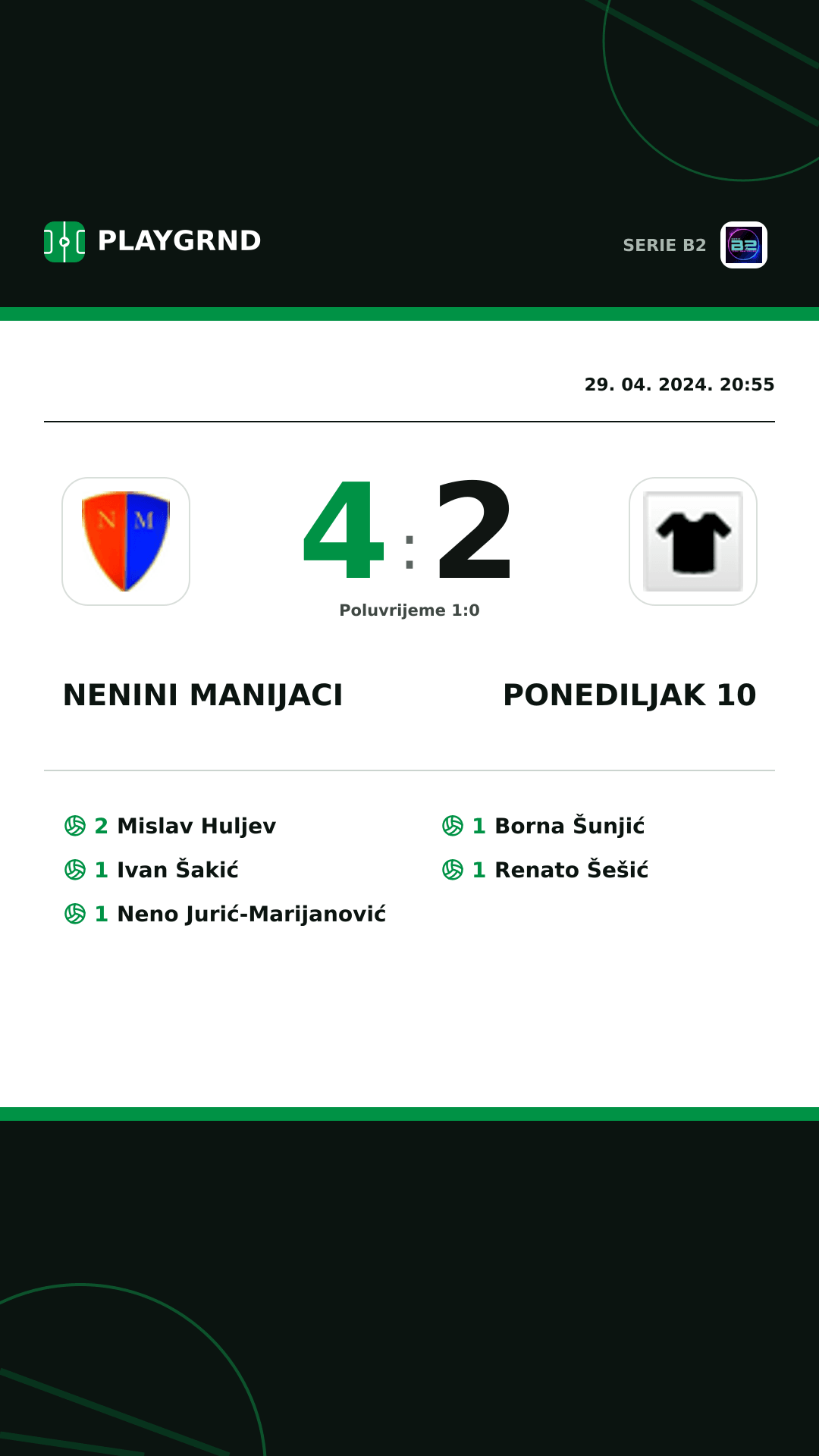 Instagram slika: Nenini Manijaci 4:2 Ponediljak 10