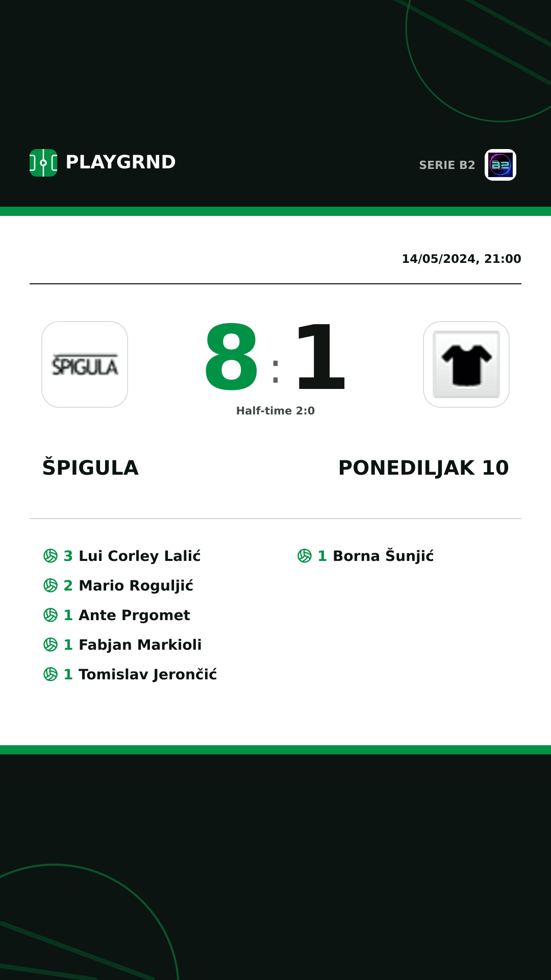 Instagram artwork: Špigula 8:1 Ponediljak 10