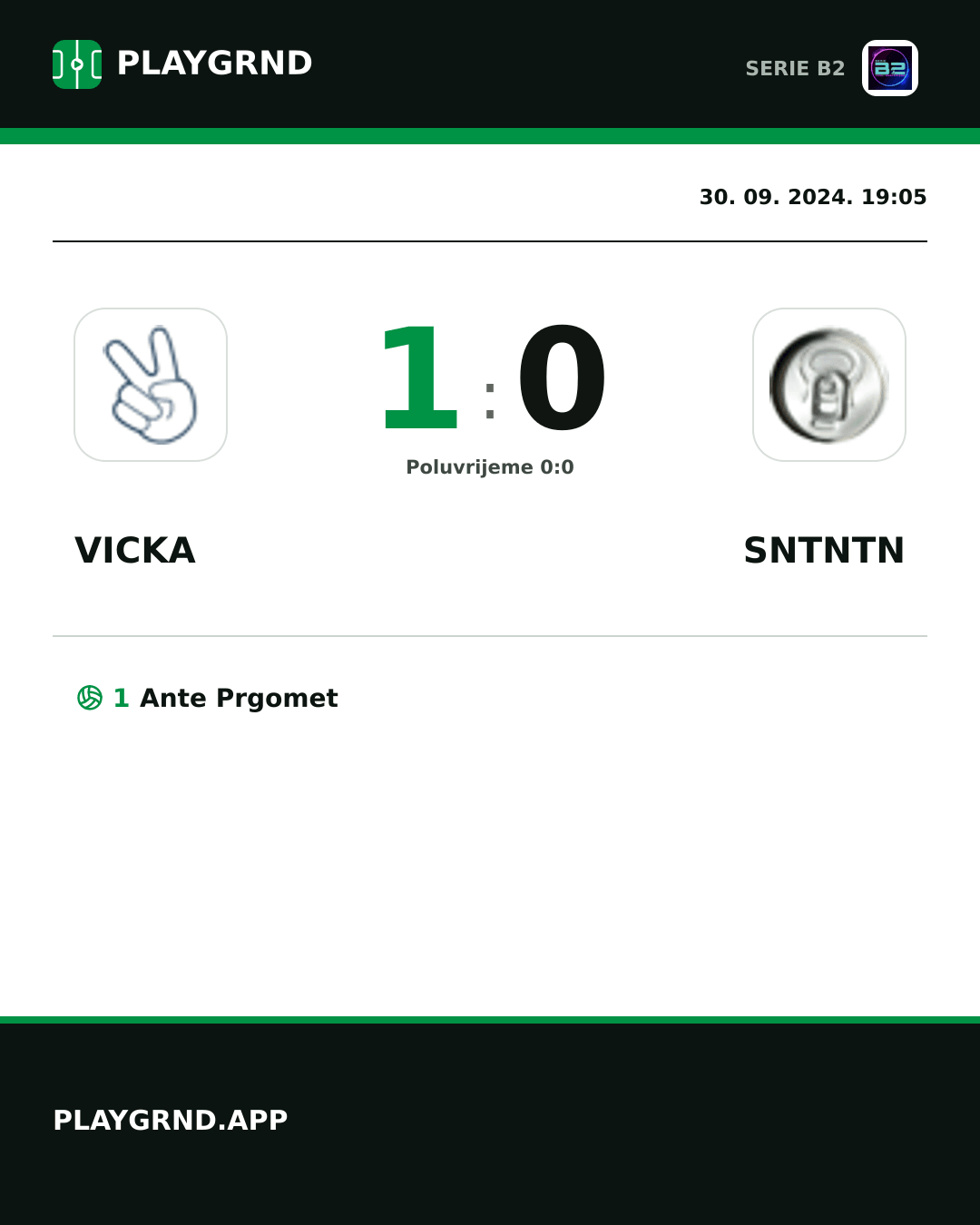 Instagram slika: Vicka 1:0 Sntntn
