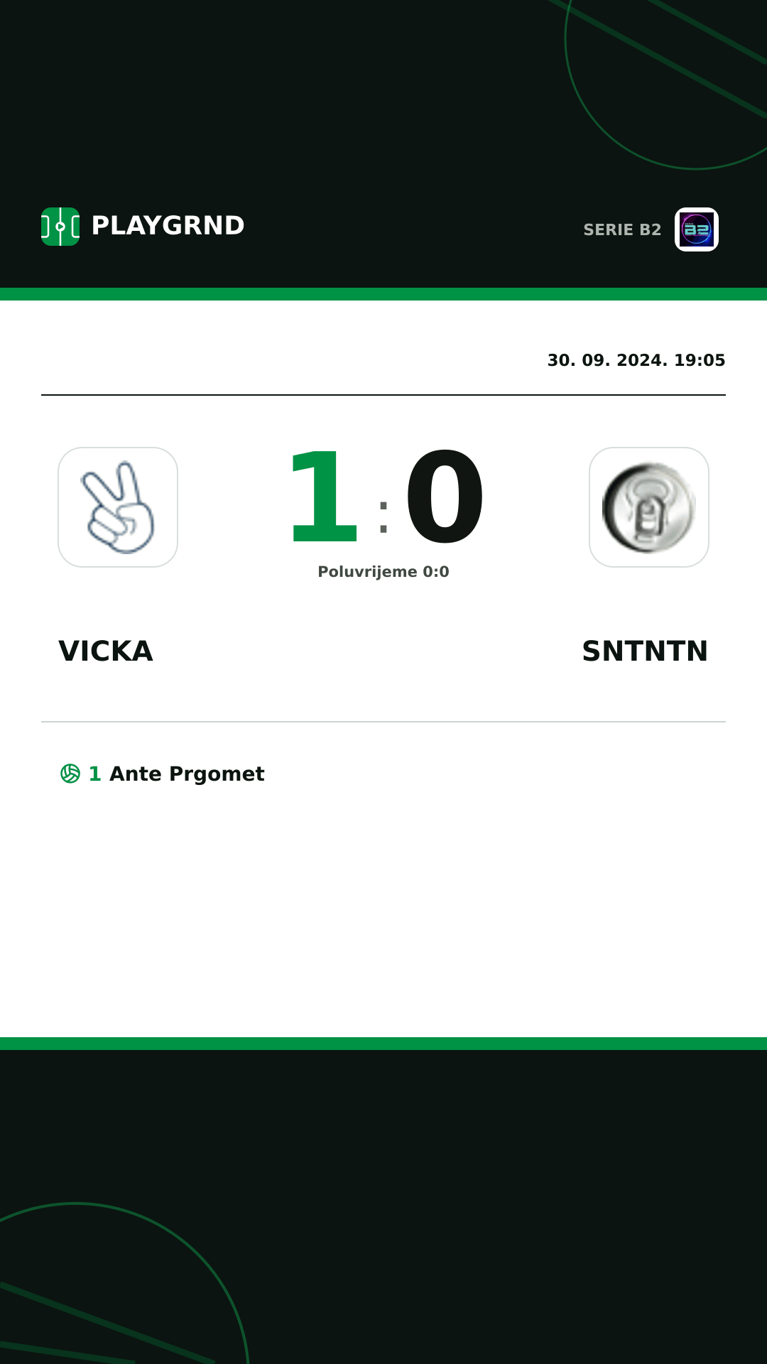 Instagram slika: Vicka 1:0 Sntntn
