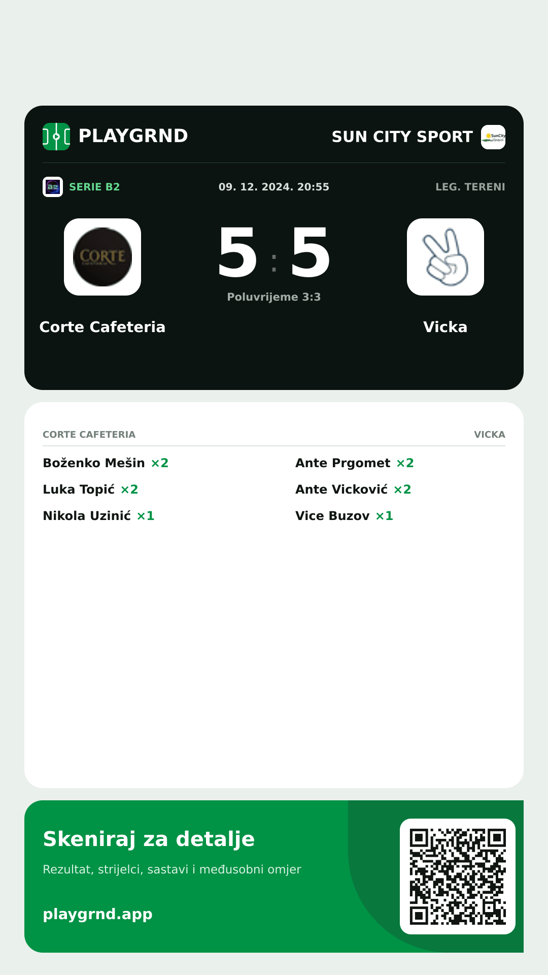 Story slika: Corte Cafeteria 5:5 Vicka