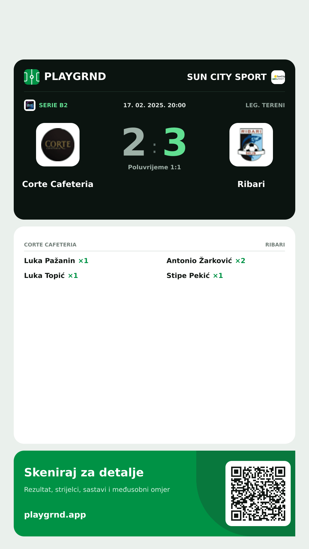 Story slika: Corte Cafeteria 2:3 Ribari