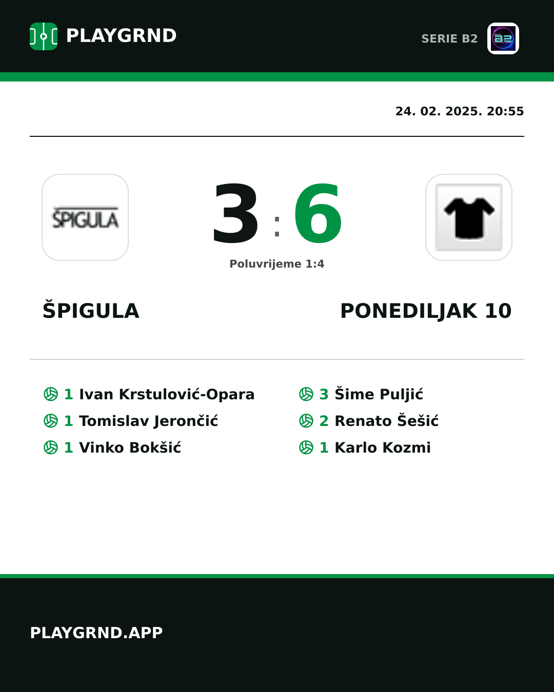 Instagram slika: Špigula 3:6 Ponediljak 10