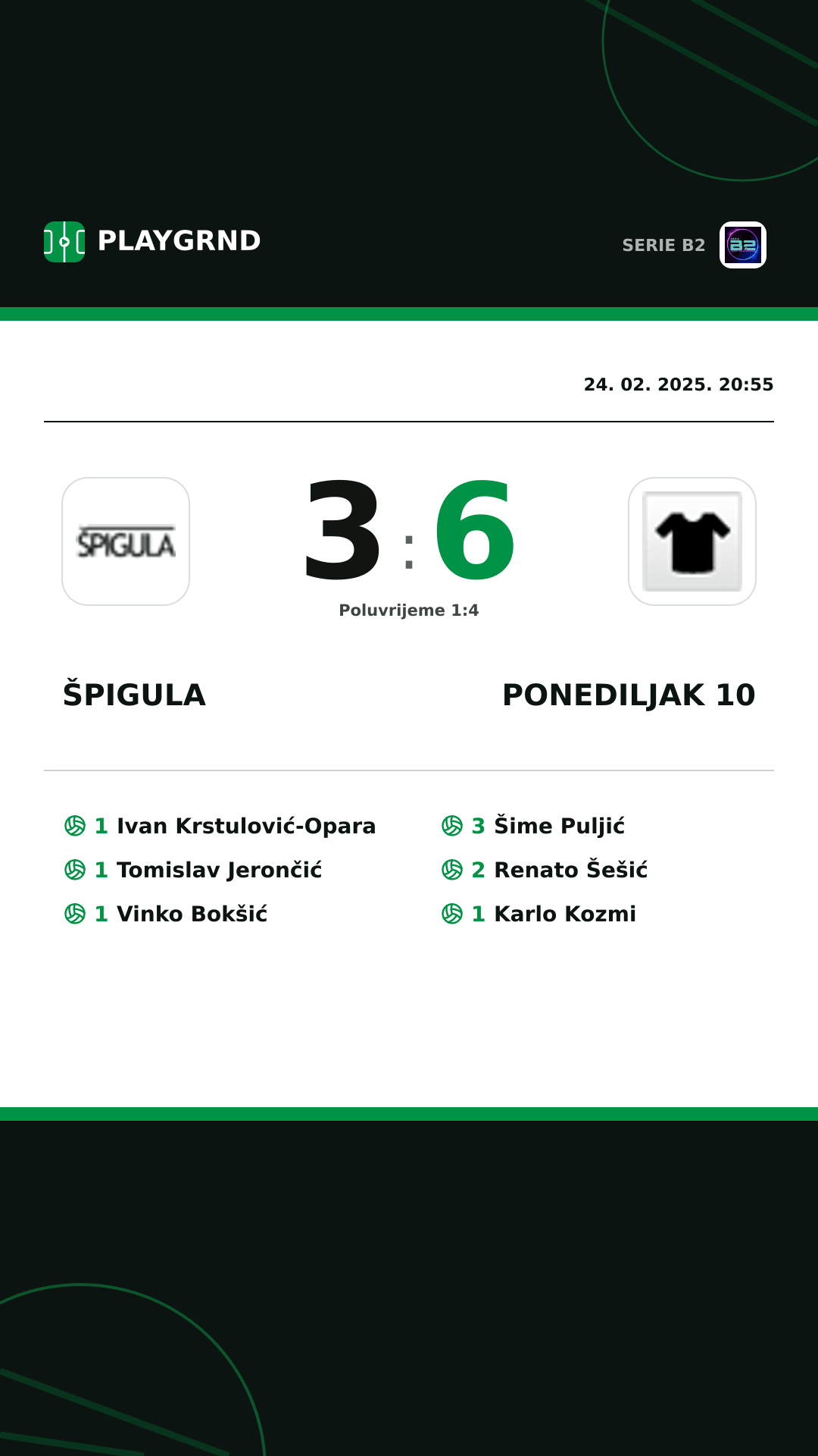 Instagram slika: Špigula 3:6 Ponediljak 10