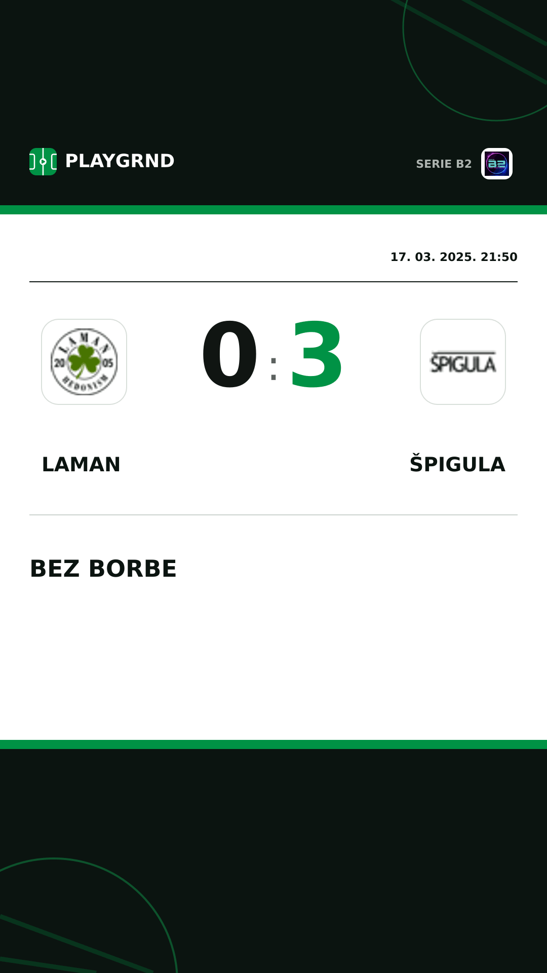 Instagram slika: Laman 0:3 Špigula