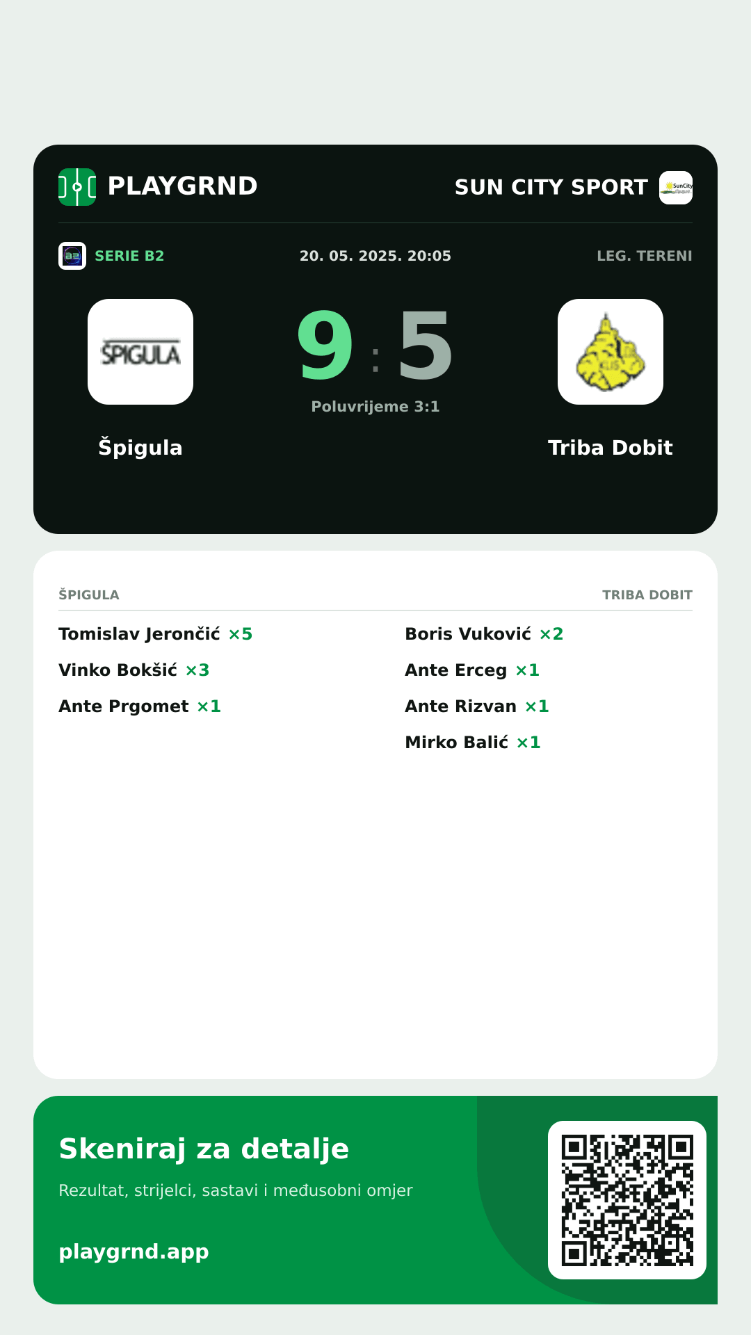 Story slika: Špigula 9:5 Triba Dobit