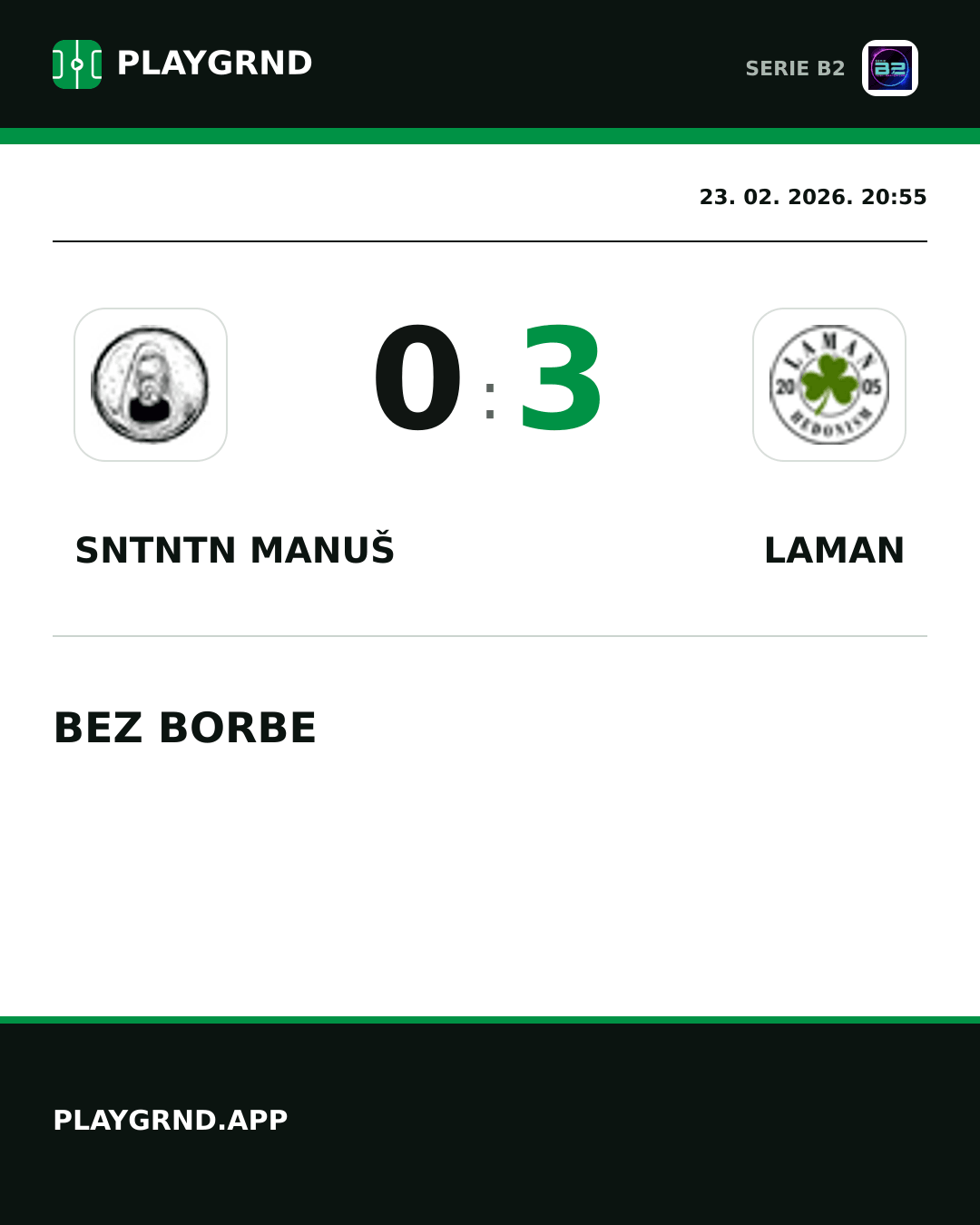 Instagram slika: Sntntn Manuš 0:3 Laman