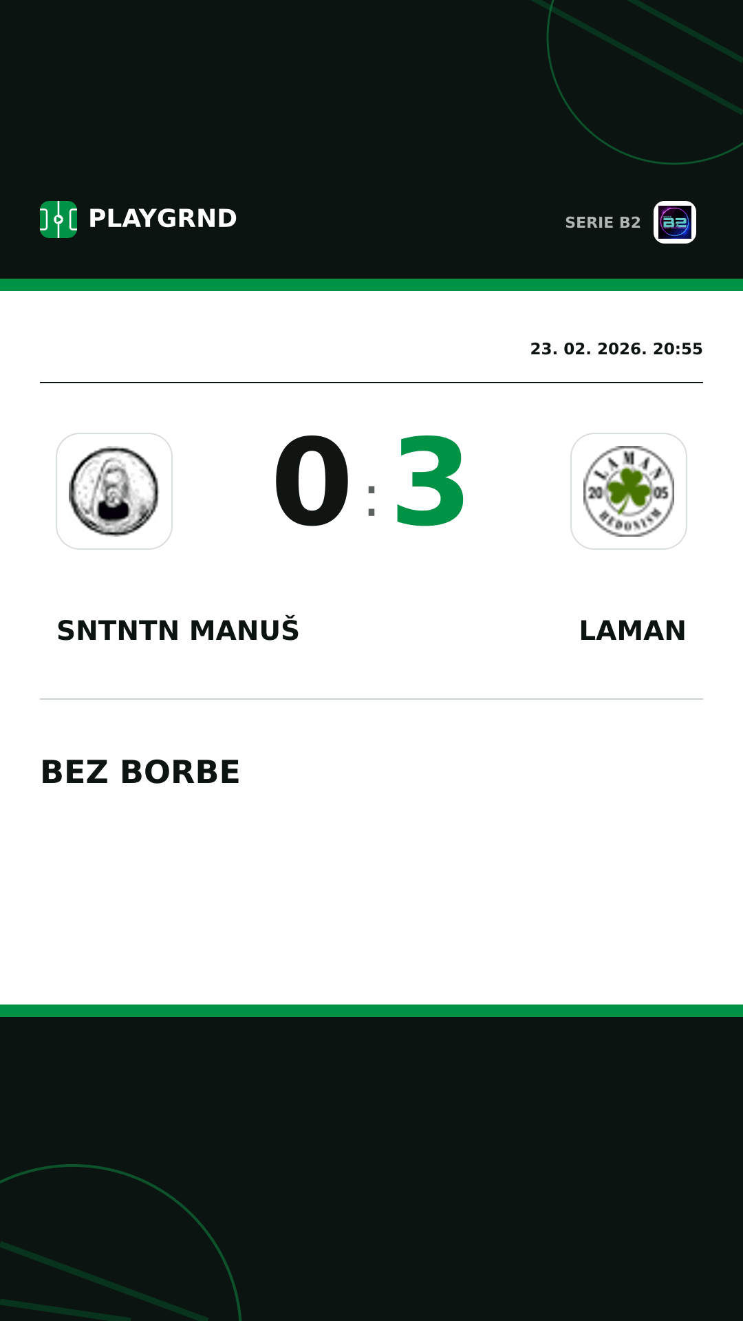 Instagram slika: Sntntn Manuš 0:3 Laman