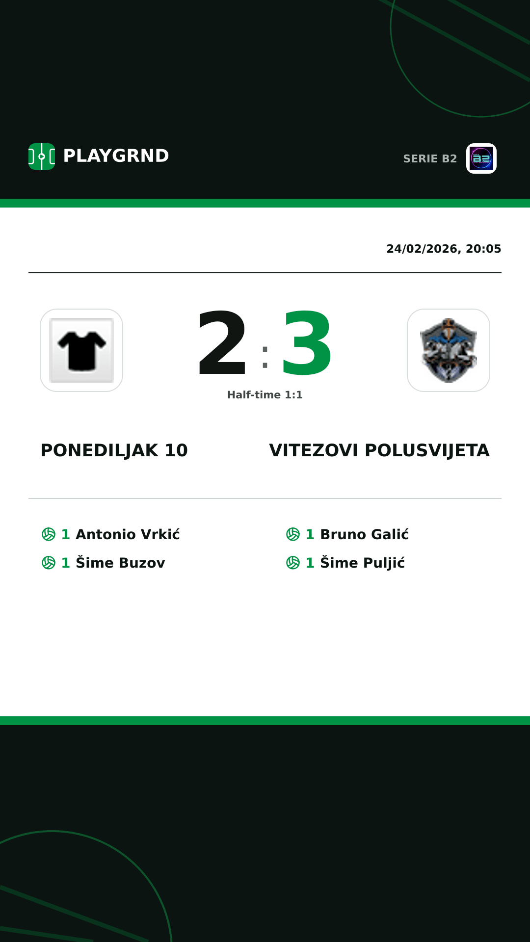 Instagram artwork: Ponediljak 10 2:3 Vitezovi Polusvijeta