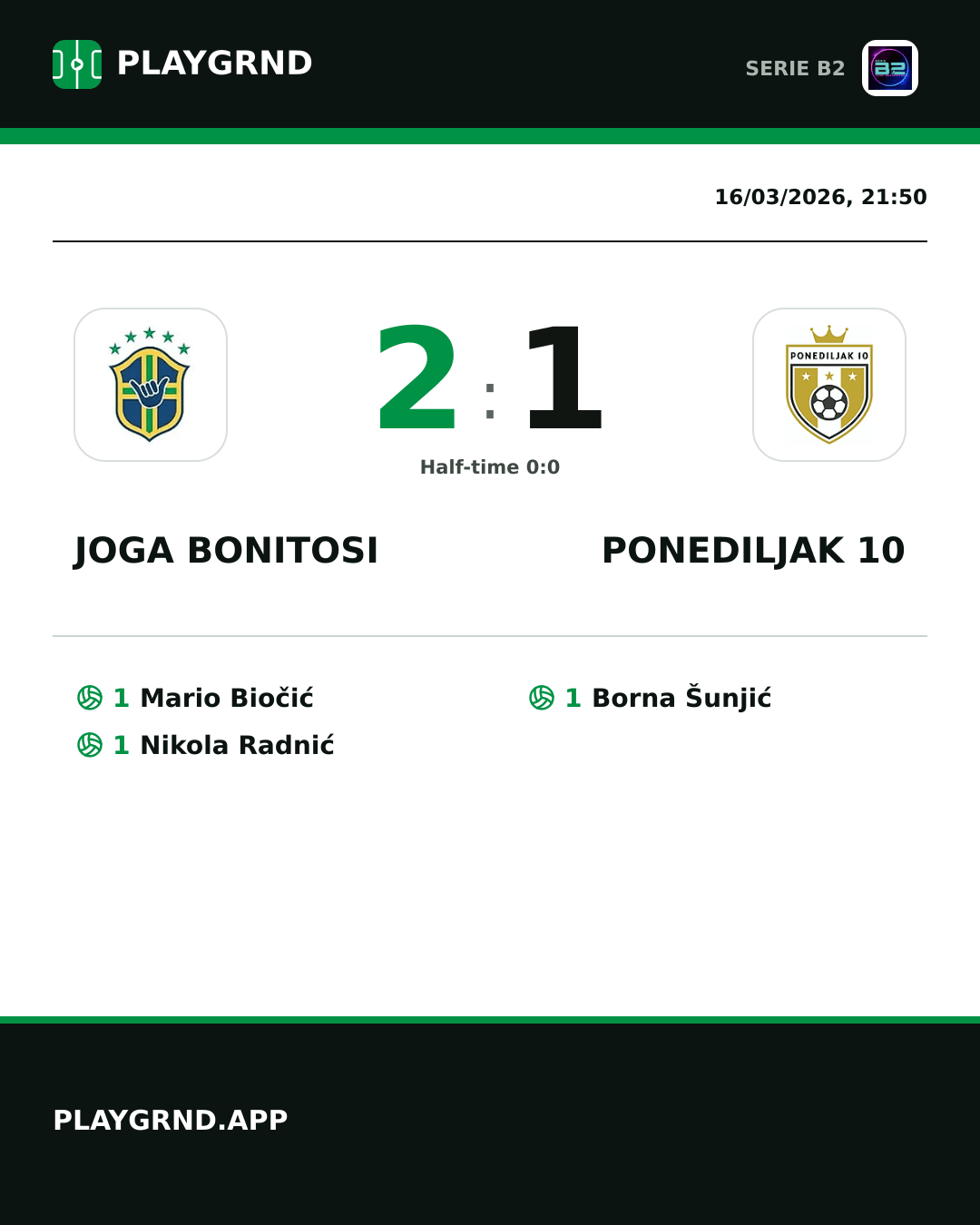 Instagram artwork: Joga Bonitosi 2:1 Ponediljak 10
