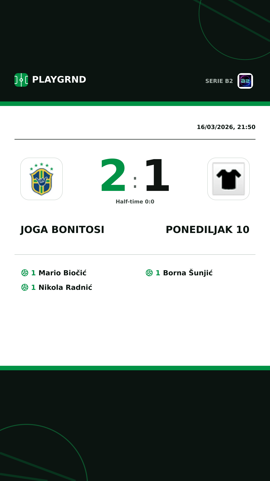 Instagram artwork: Joga Bonitosi 2:1 Ponediljak 10