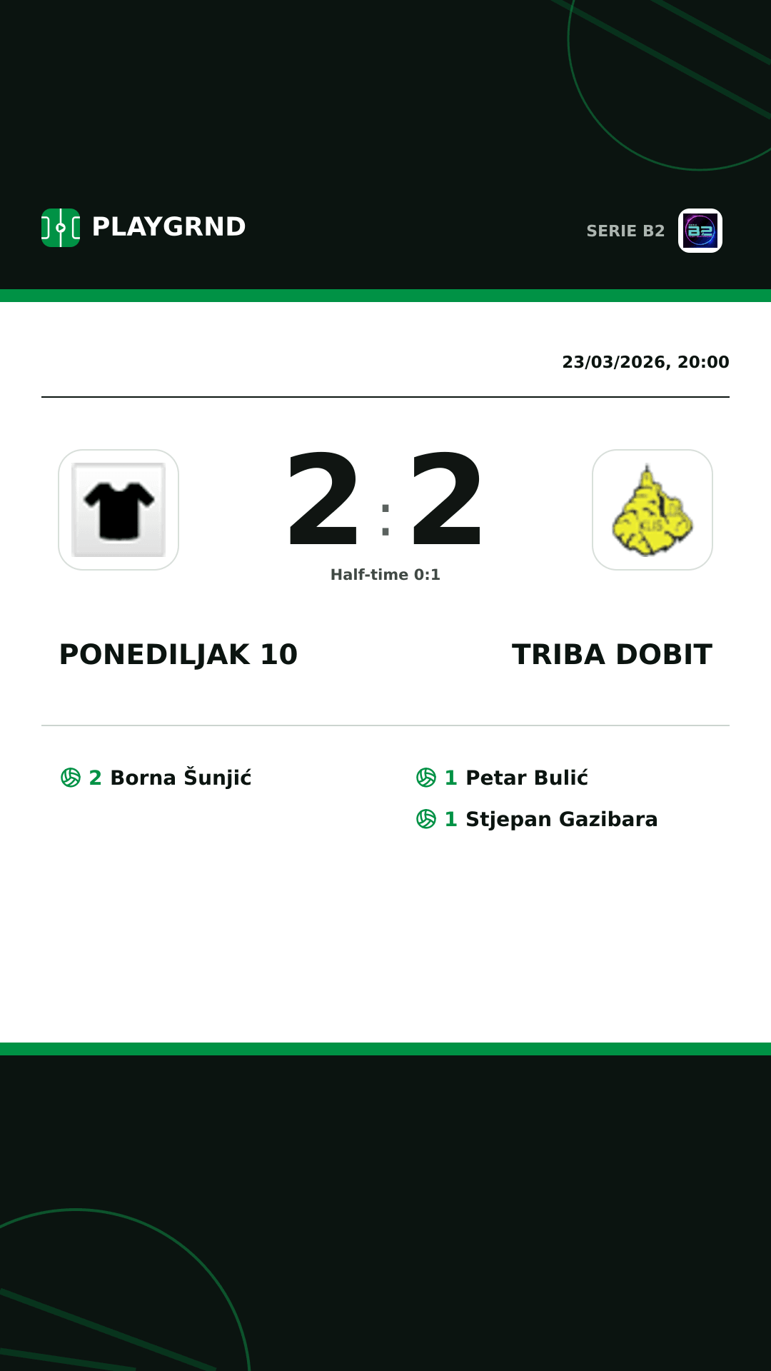 Instagram artwork: Ponediljak 10 2:2 Triba Dobit