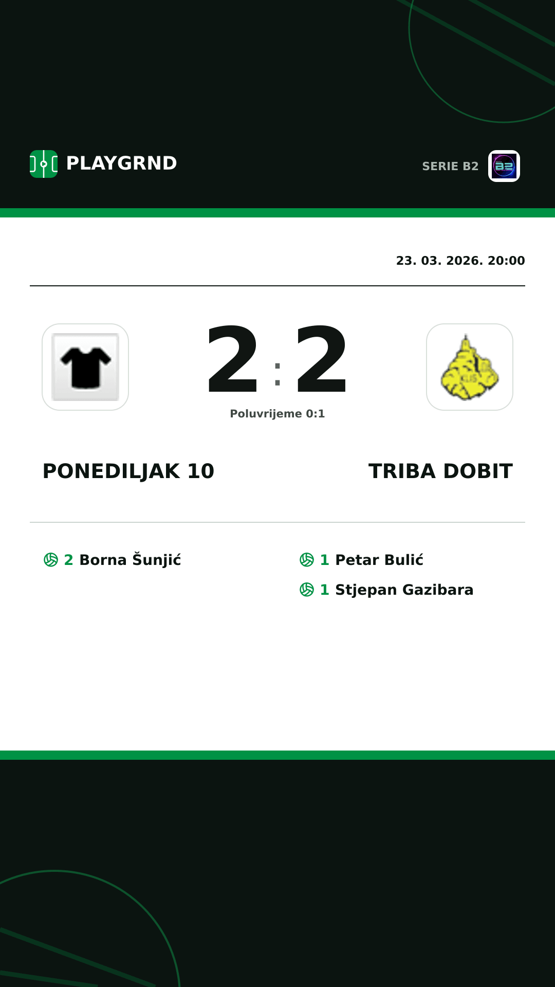 Instagram slika: Ponediljak 10 2:2 Triba Dobit