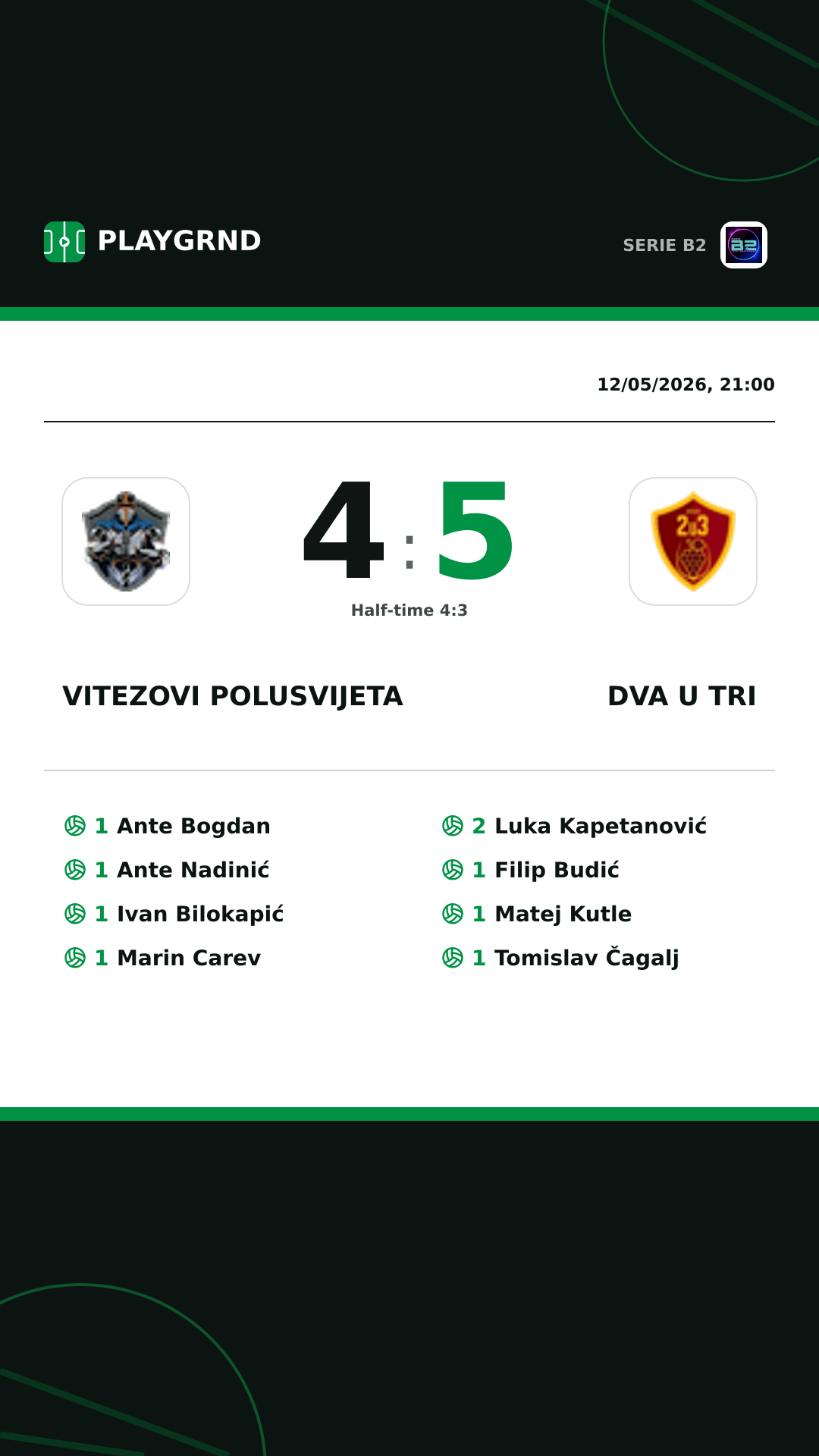 Instagram artwork: Vitezovi Polusvijeta 4:5 Dva U Tri