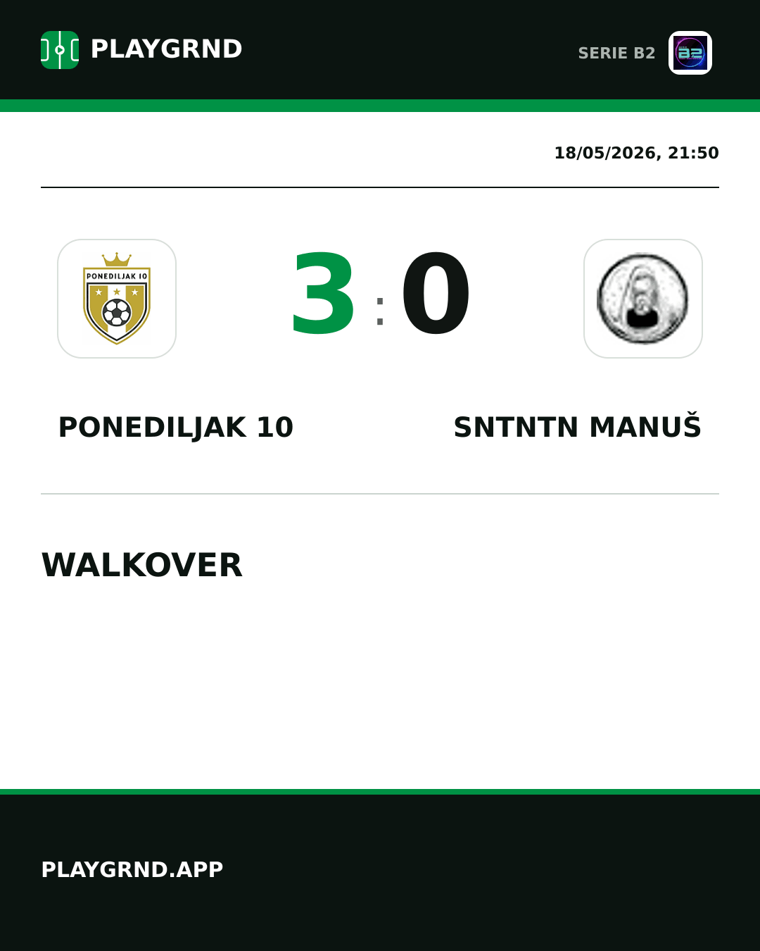 Instagram artwork: Ponediljak 10 3:0 Sntntn Manuš