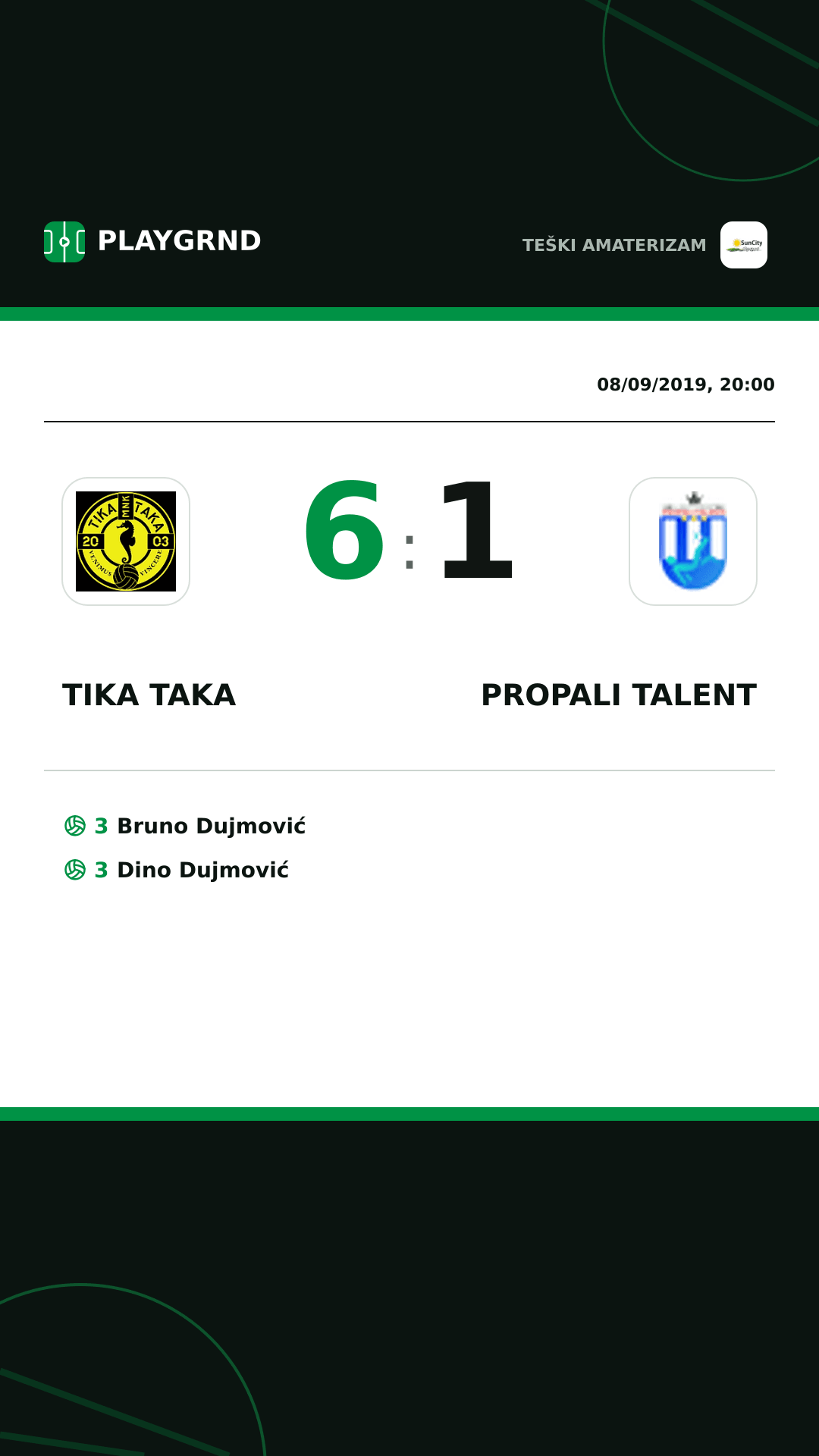 Instagram artwork: Tika Taka 6:1 Propali Talent