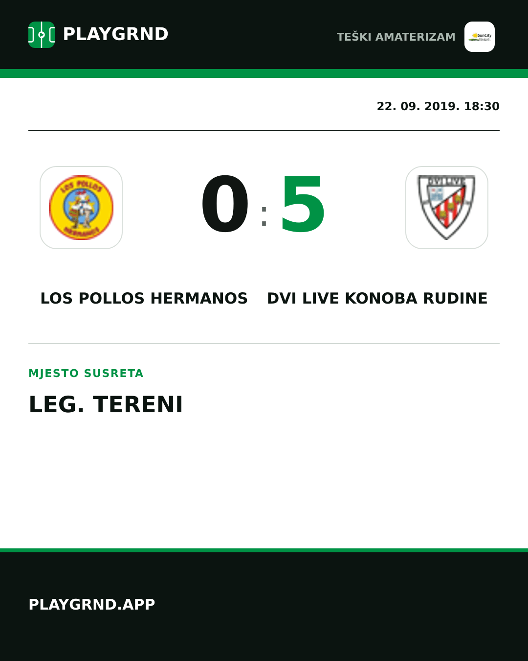Instagram slika: Los Pollos Hermanos 0:5 Dvi Live Konoba Rudine