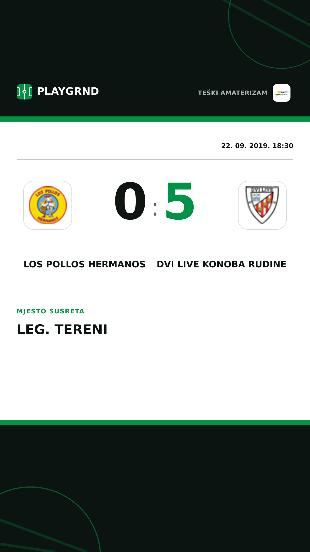 Instagram slika: Los Pollos Hermanos 0:5 Dvi Live Konoba Rudine