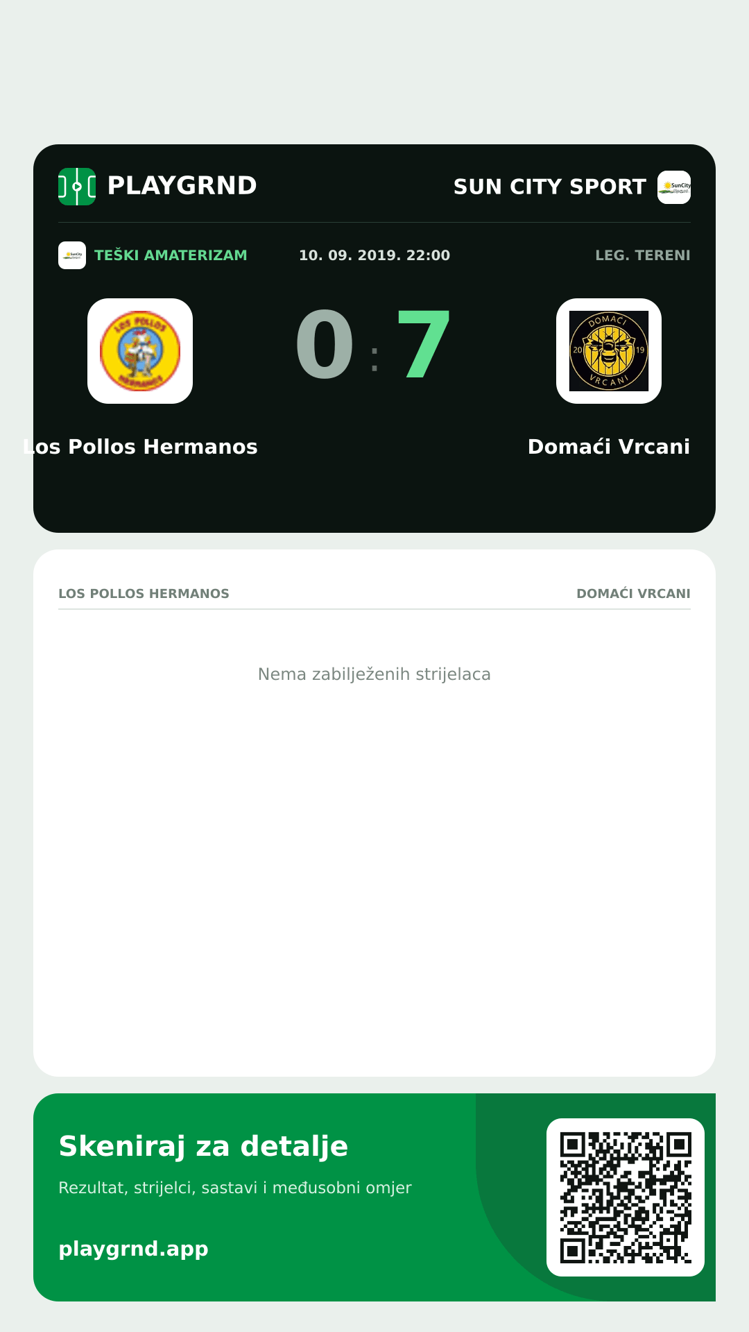 Story slika: Los Pollos Hermanos 0:7 Domaći Vrcani