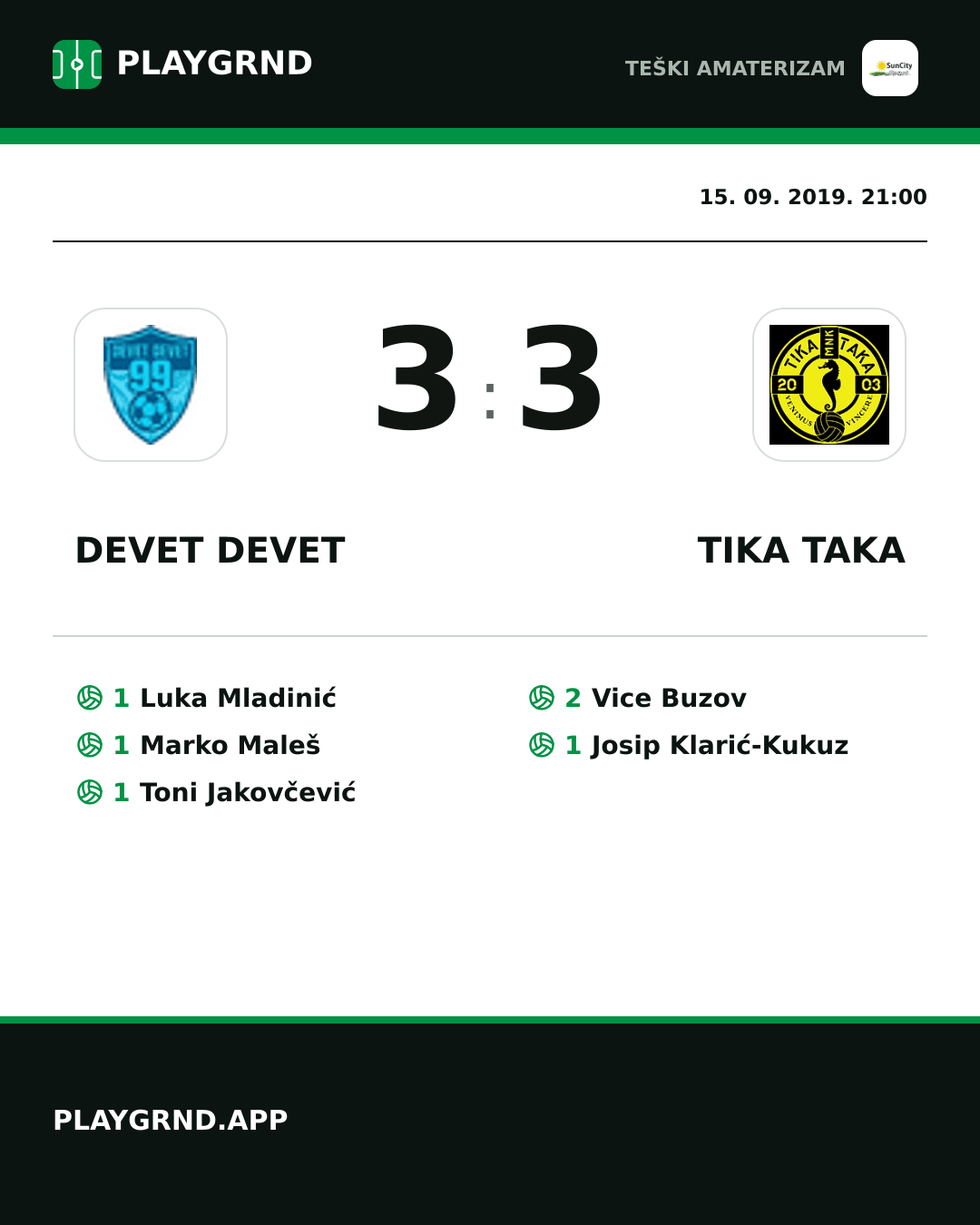 Instagram slika: Devet Devet 3:3 Tika Taka