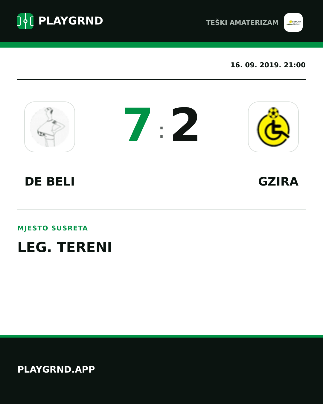 Instagram slika: DE Beli 7:2 Gzira