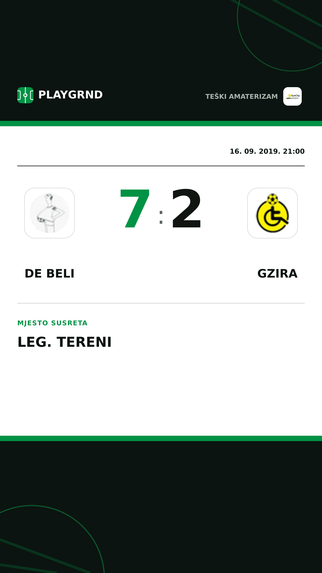 Instagram slika: DE Beli 7:2 Gzira