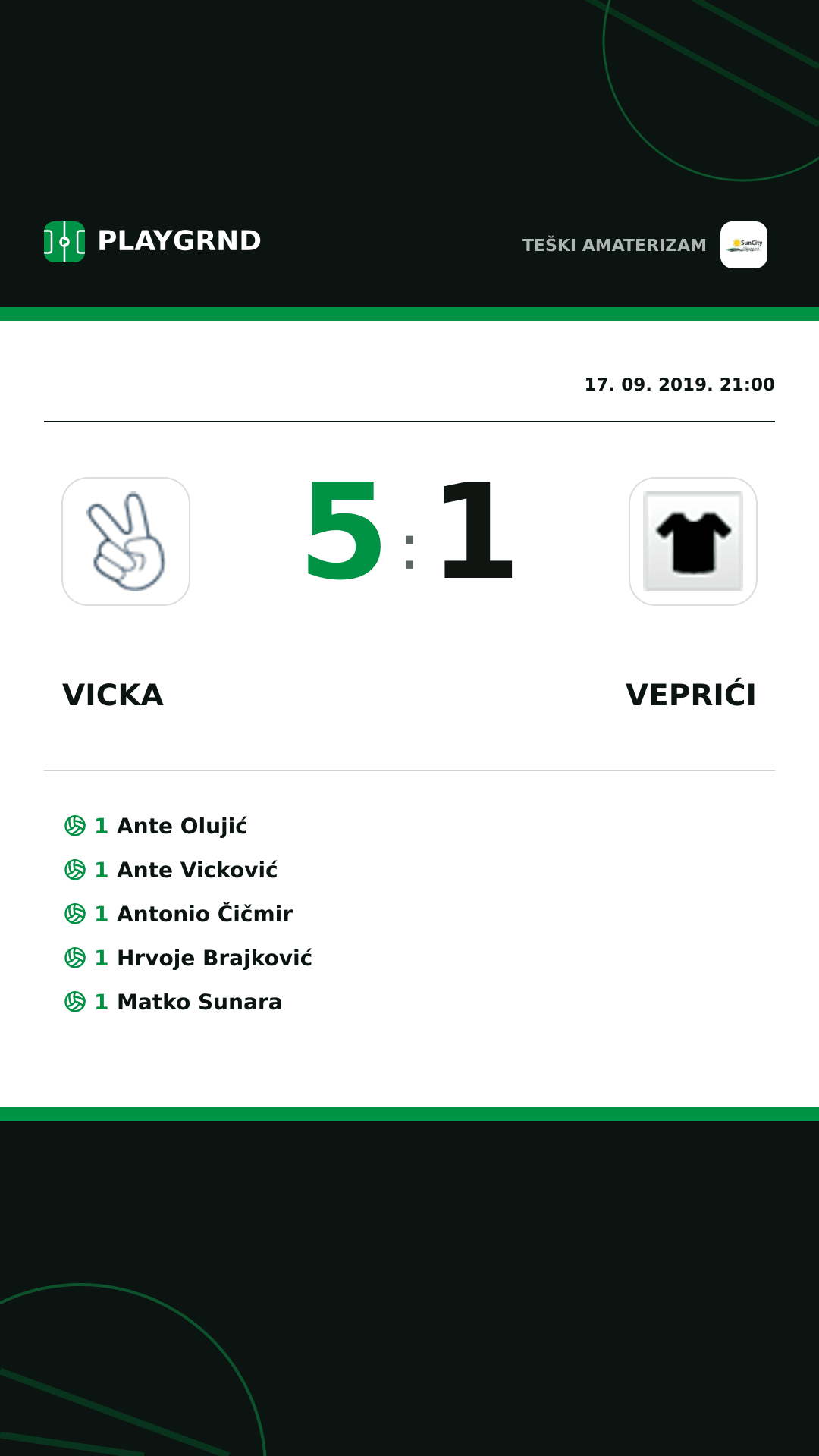 Instagram slika: Vicka 5:1 Veprići