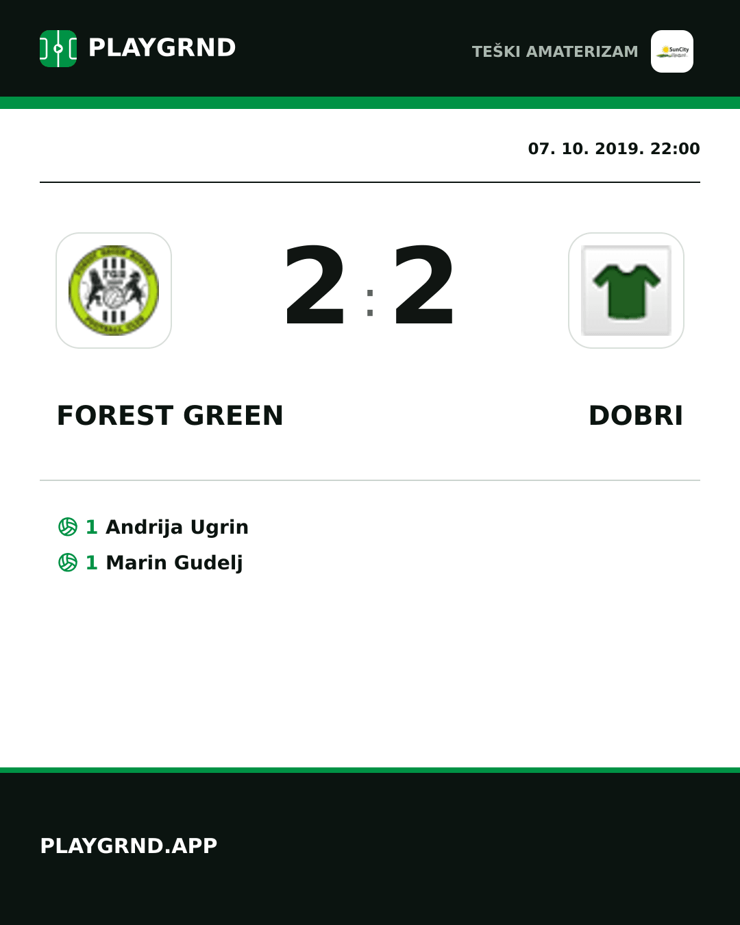Instagram slika: Forest Green 2:2 Dobri