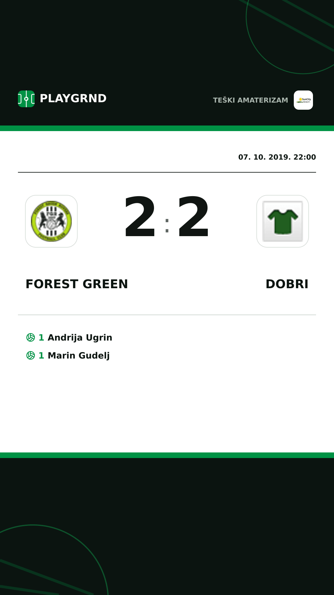 Instagram slika: Forest Green 2:2 Dobri