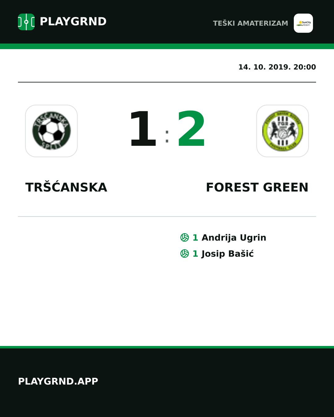 Instagram slika: Tršćanska 1:2 Forest Green