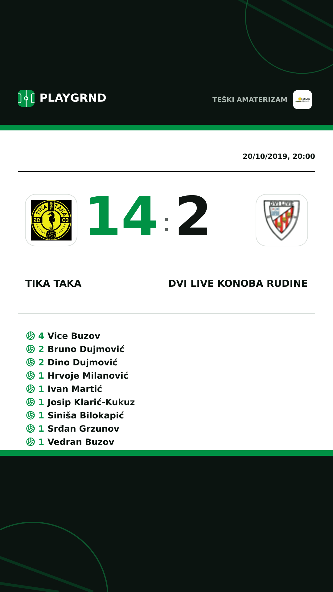 Instagram artwork: Tika Taka 14:2 Dvi Live Konoba Rudine