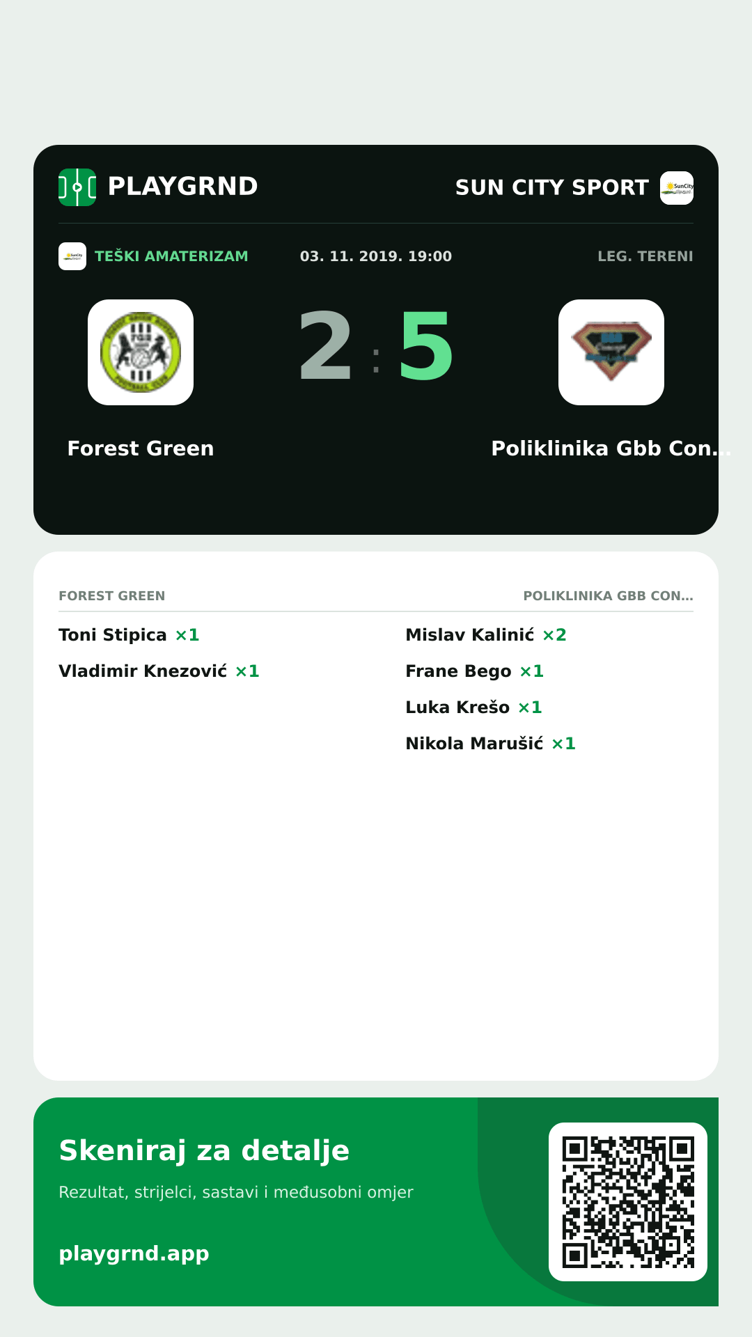 Story slika: Forest Green 2:5 Poliklinika Gbb Concept