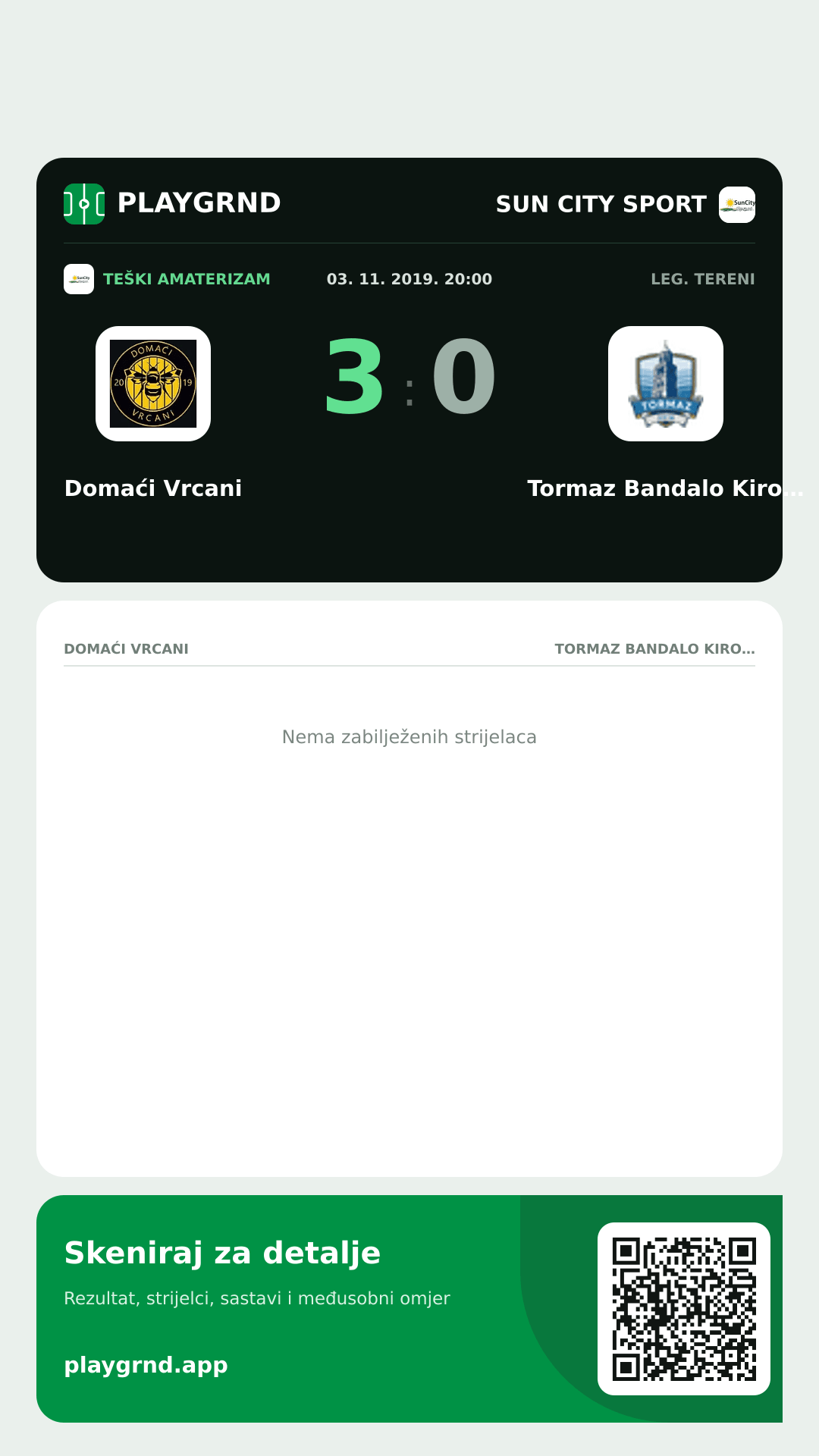Story slika: Domaći Vrcani 3:0 Tormaz Bandalo Kiropraktika
