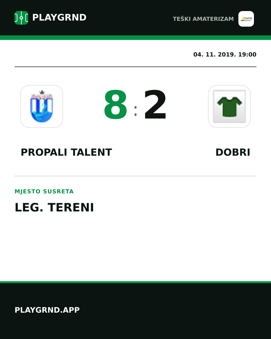 Instagram slika: Propali Talent 8:2 Dobri