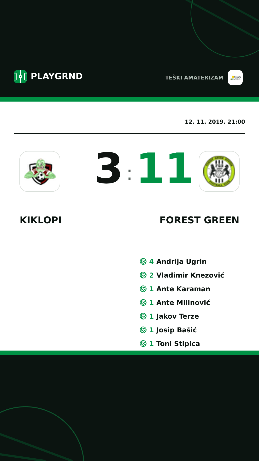 Instagram slika: Kiklopi 3:11 Forest Green