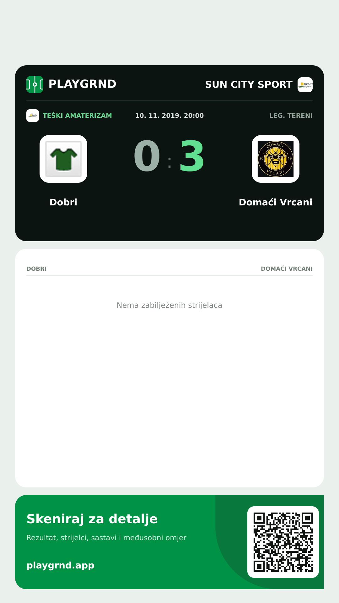 Story slika: Dobri 0:3 Domaći Vrcani