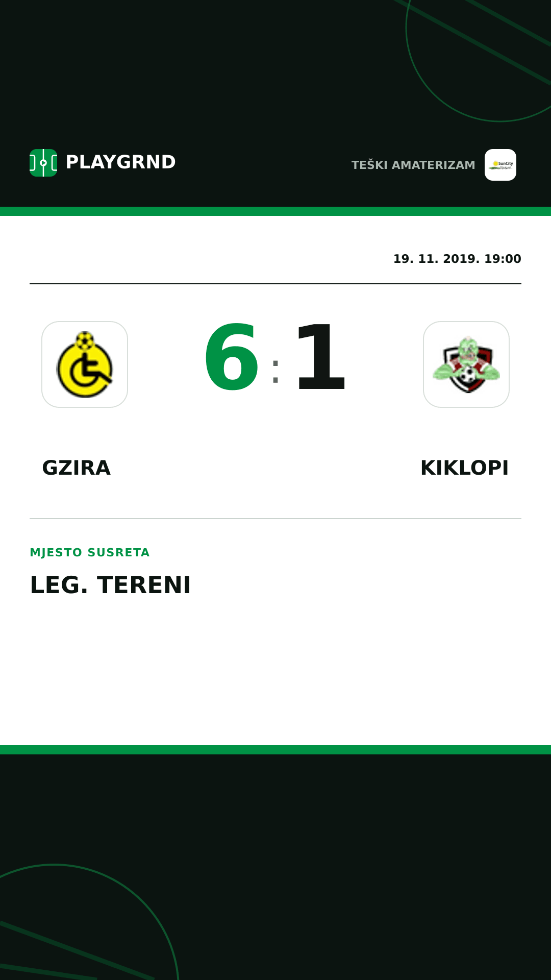 Instagram slika: Gzira 6:1 Kiklopi