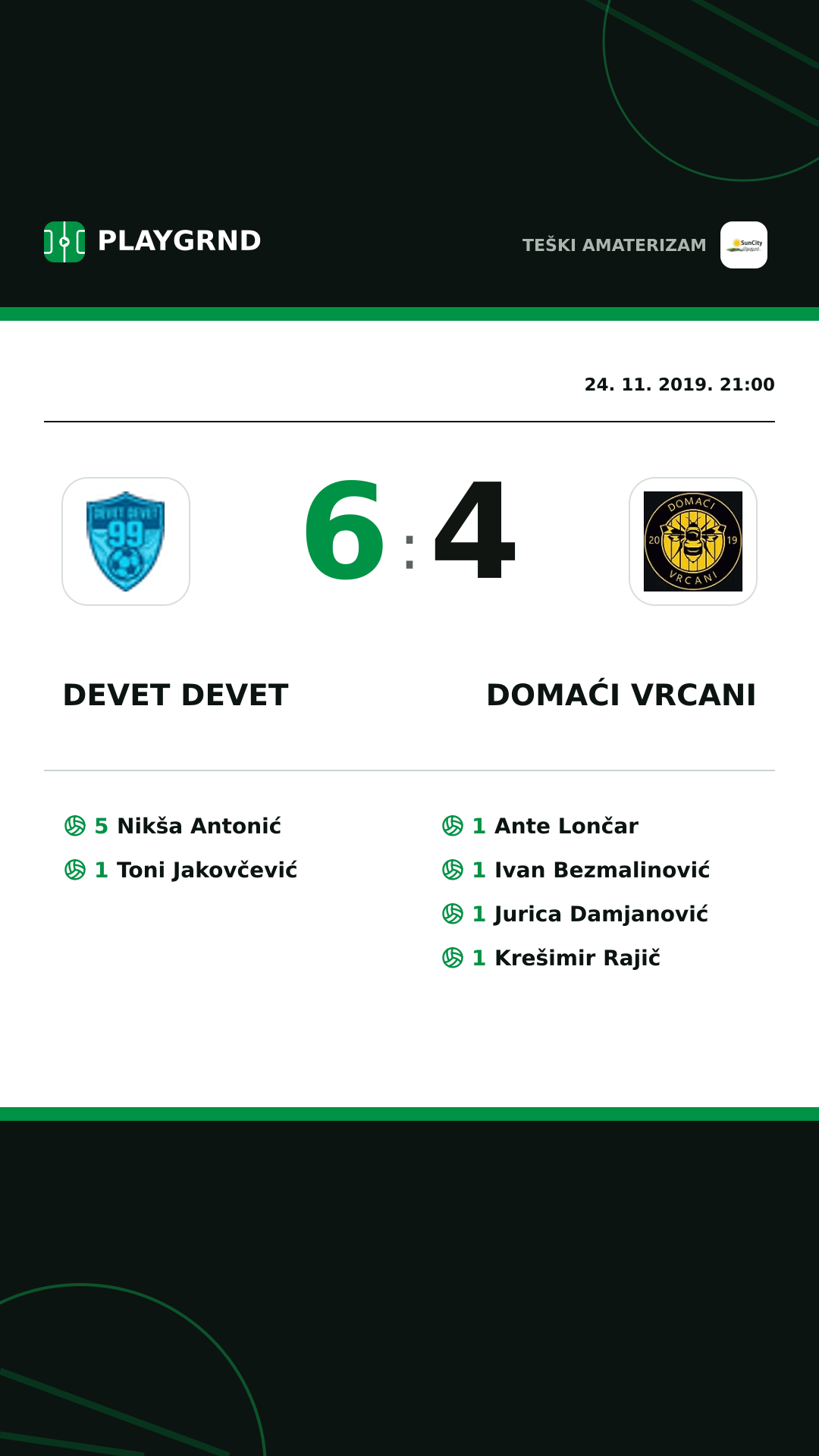 Instagram slika: Devet Devet 6:4 Domaći Vrcani